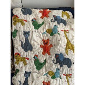 Vintage Baby/Child Quilt Blanket With Animals by Galante Studio